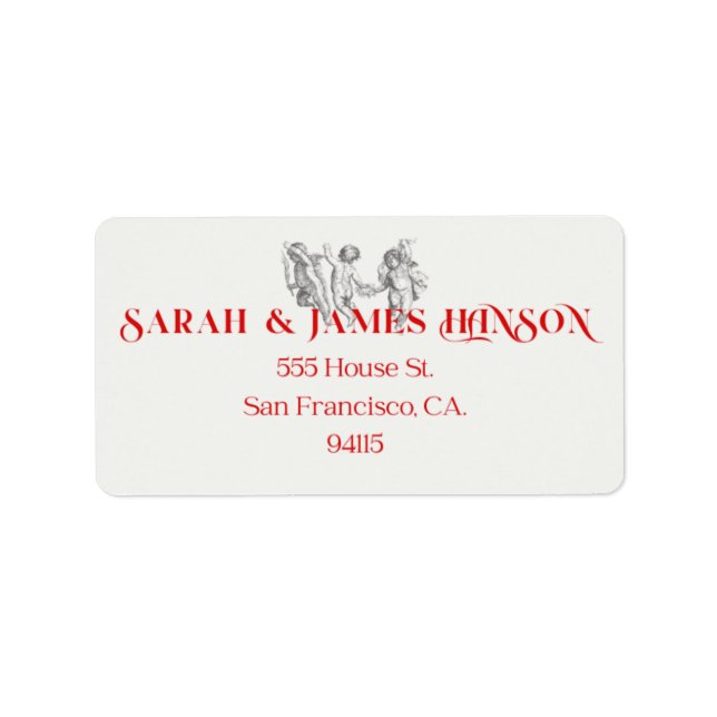 Cherub Étiquette de adresse (Devant)