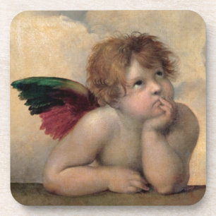 Cherub from Sistine Madonna by Raphael Coaster