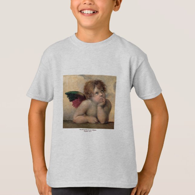 Cherub from Sistine Madonna by Raphael T-Shirt (Front)