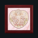 Cherub Heart Angel Gift Box<br><div class="desc">Cherub Heart Angel jewellery box, apparel, t-shirts, gifts by ArtMuvz Illustration. Personalize Matching Angel gift box and apparel.</div>