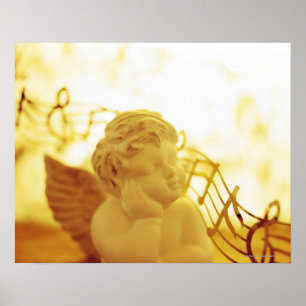 Cherub statue poster