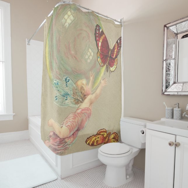 Cherub with Bubbles and butterflies (In Situ)