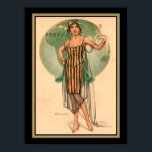 Cherubini, Art Deco "Traveling Girl" Poster<br><div class="desc">1920s Art Deco Print by Luigi Cherubini "Traveling Girl" Poster</div>