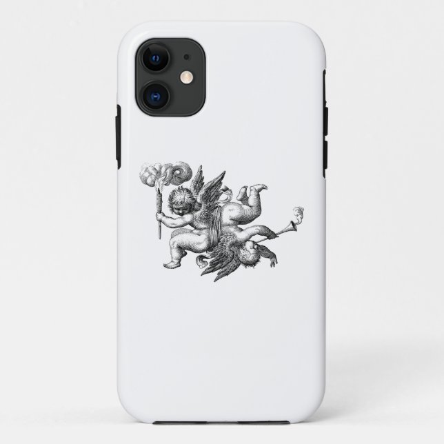 cherubs angels line art Case-Mate iPhone case (Back)