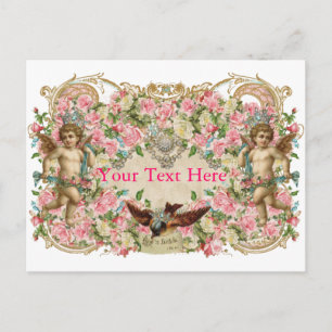 Cherubs & Bird Postcard