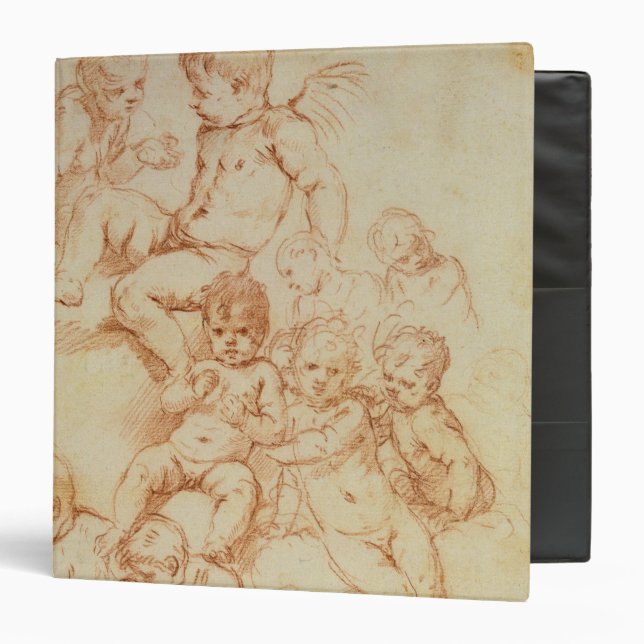 Cherubs, early 17th century (red chalk on paper) binder (Front/Inside)