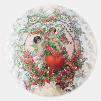 Cherubs et Stickers Saint Valentin de dentelle