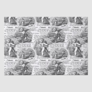 Cherubs in Love Romantic French Toile de Jouy Tissue Paper