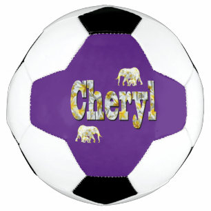Cheryl Name With Elephants, Soccerball