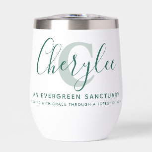 Cherylee name meaning and monogram green text