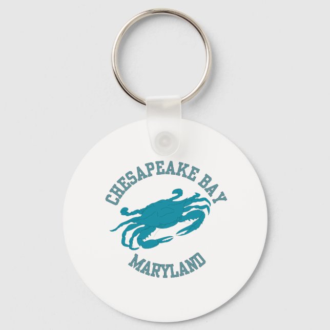Chesapeake Bay  Blue Crab Keychain (Front)