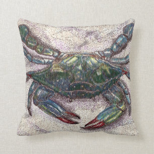 Chesapeake Bay Blue Crab Throw Pillow