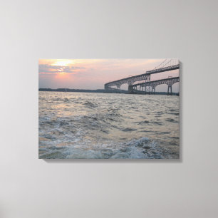 Chesapeake Bay Bridge photo Canvas Print