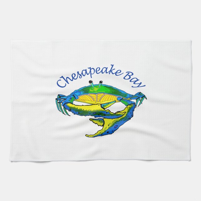 CHESAPEAKE BAY CRAB KITCHEN TOWEL (Horizontal)