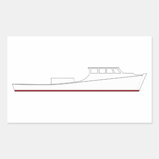 Chesapeake Bay deadrise boat (full cabin) Sticker (Front)