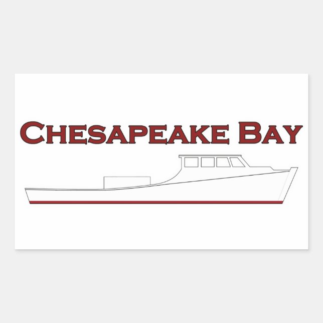 Chesapeake Bay Deadrise Workboat Sticker (Front)