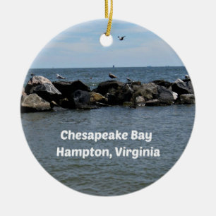 Chesapeake Bay, Hampton,Virginia Ceramic Ornament