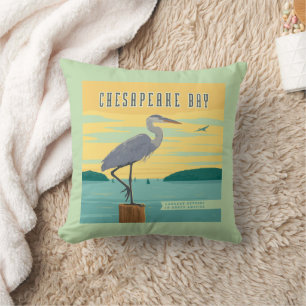 Chesapeake Bay Largest Estuary In North America Throw Pillow