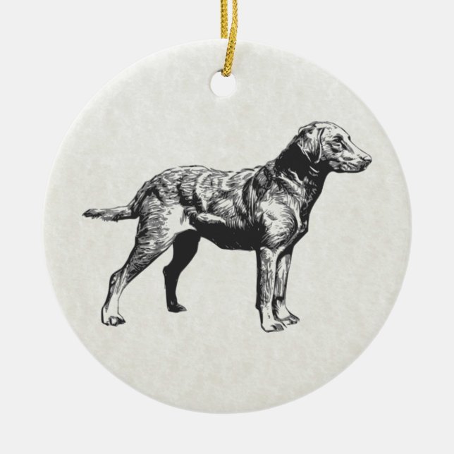 chesapeake bay retriever ceramic ornament (Front)