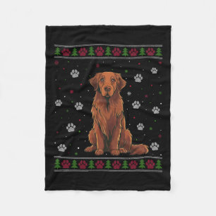 Chesapeake Bay Retriever Christmas Sweater Pet Dog Fleece Blanket