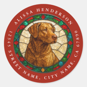 Chesapeake Bay Retriever Dog Round Stickers