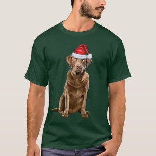 Chesapeake Bay Retriever Funny Christmas Dog T-Shirt
