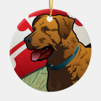 Chesapeake Bay Retriever of Maryland, "Chessie" Ceramic Ornament