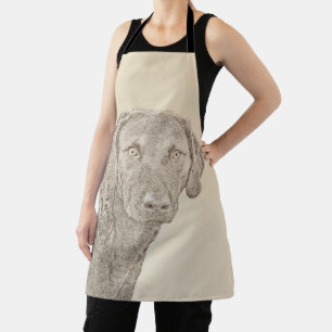 Chesapeake Bay Retriever Painting Original Dog Art Apron