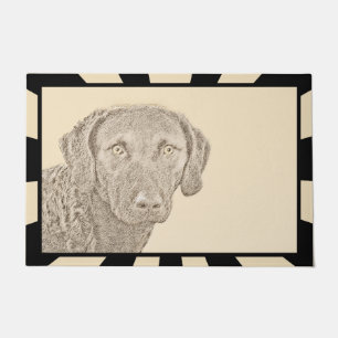 Chesapeake Bay Retriever Painting Original Dog Art Doormat