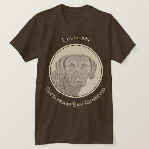 Chesapeake Bay Retriever Painting Original Dog Art T-Shirt