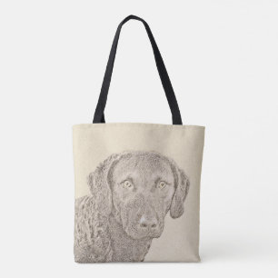 Chesapeake Bay Retriever Painting Original Dog Art Tote Bag