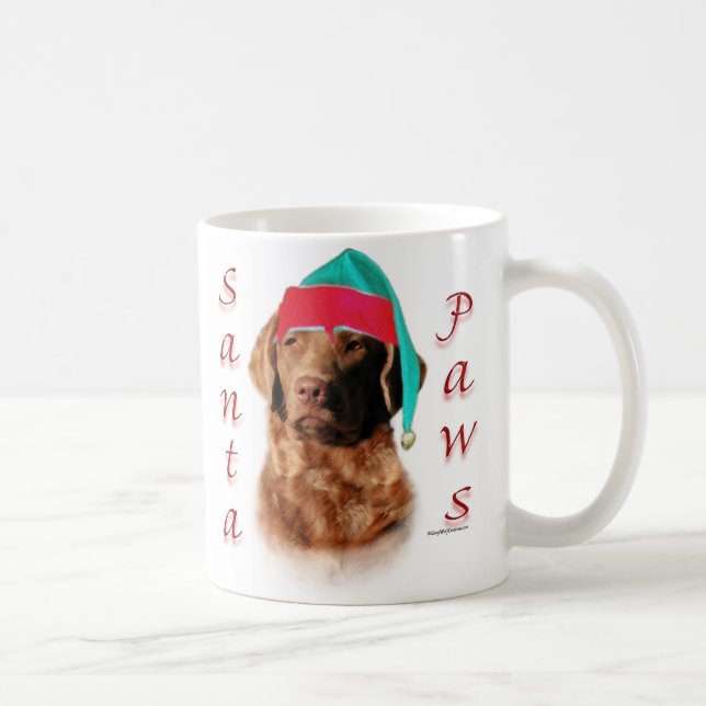 Chesapeake Bay Retriever Santa Paws Coffee Mug (Right)