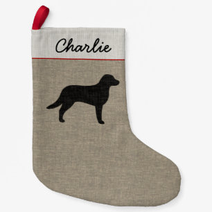 Chesapeake Bay Retriever Silhouette Chessie Dog Small Christmas Stocking