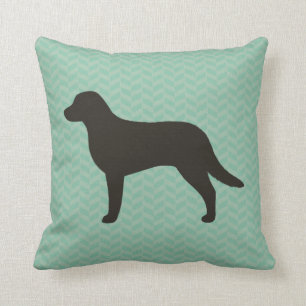 Chesapeake Bay Retriever Silhouette Throw Pillow