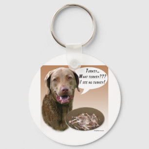 Chesapeake Bay Retriever Turkey Keychain