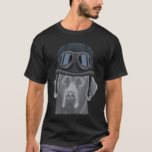 Chesapeake Bay Retriever Wearing Vintage Motorcycl T-Shirt