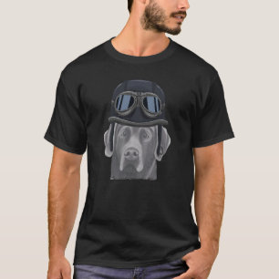 Chesapeake Bay Retriever Wearing Vintage Motorcycl T-Shirt