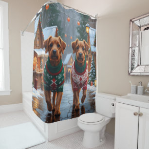 Chesapeake Bay Terrier Christmas Snow Holiday