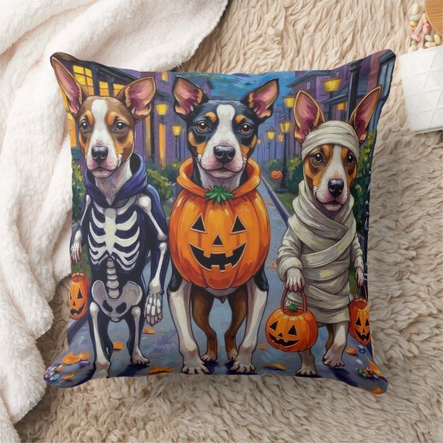 Chesapeake Bay Terrier Dogs Halloween Costumes Throw Pillow (Blanket)