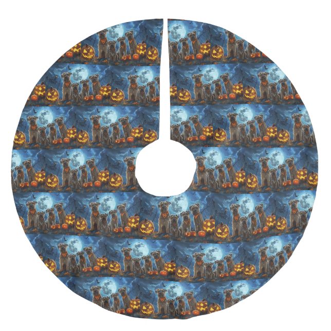 Chesapeake Bay Terrier Halloween Spooky Brushed Polyester Tree Skirt (Front)