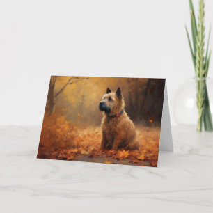 Chesapeake Bay Terrier in Autumn Leave Card