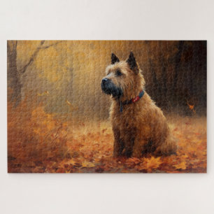 Chesapeake Bay Terrier in Autumn Leave             Jigsaw Puzzle