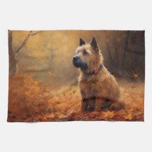 Chesapeake Bay Terrier in Autumn Leave Kitchen Towel