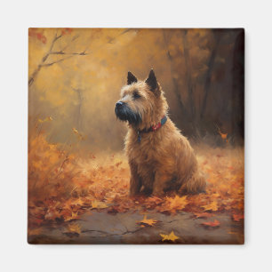 Chesapeake Bay Terrier in Autumn Leave             Magnet