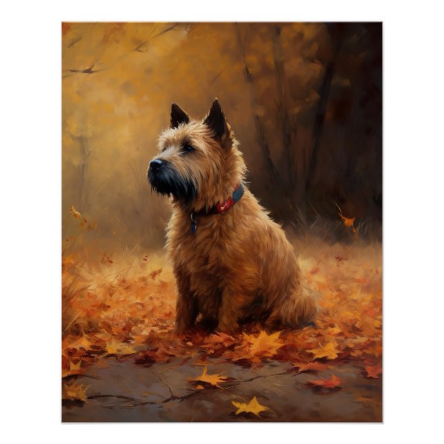 Chesapeake Bay Terrier in Autumn Leave             Poster (Front)