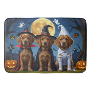 Chesapeake Bay Terrier Pumpkin Halloween Funny Bath Mat