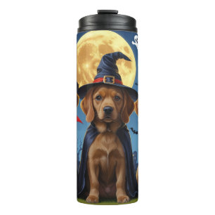 Chesapeake Bay Terrier Pumpkin Halloween Funny Thermal Tumbler