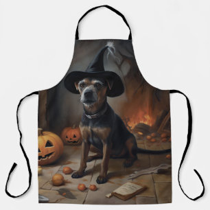 Chesapeake Bay Terrier Pumpkins Halloween Scary Apron