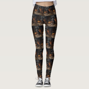 Chesapeake Bay Terrier Pumpkins Halloween Scary  Leggings