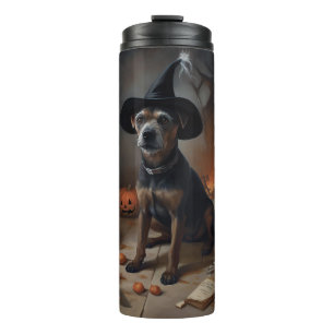 Chesapeake Bay Terrier Pumpkins Halloween Scary Thermal Tumbler